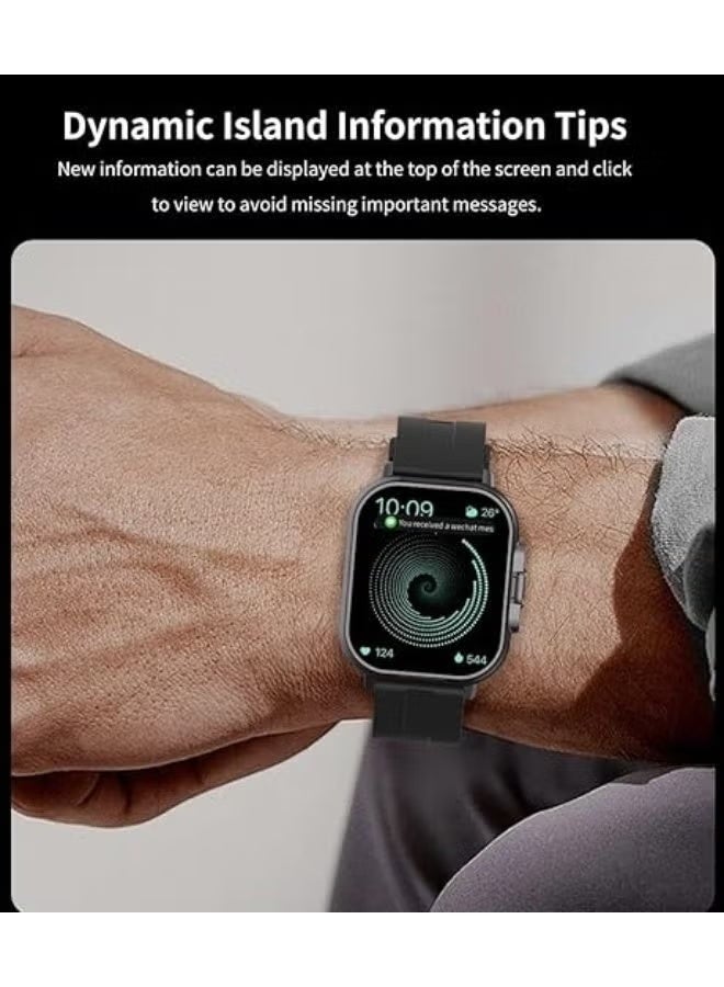 Smartbarry ساعة A70 الذكية مع سماعات أذن لاسلكية مدمجة، سوداء | حزمة ساعة وسماعات 2 في 1 مع تتبع اللياقة البدنية، مراقبة معدل ضربات القلب، إشعارات، دعم أندرويد و iOS - Image 5